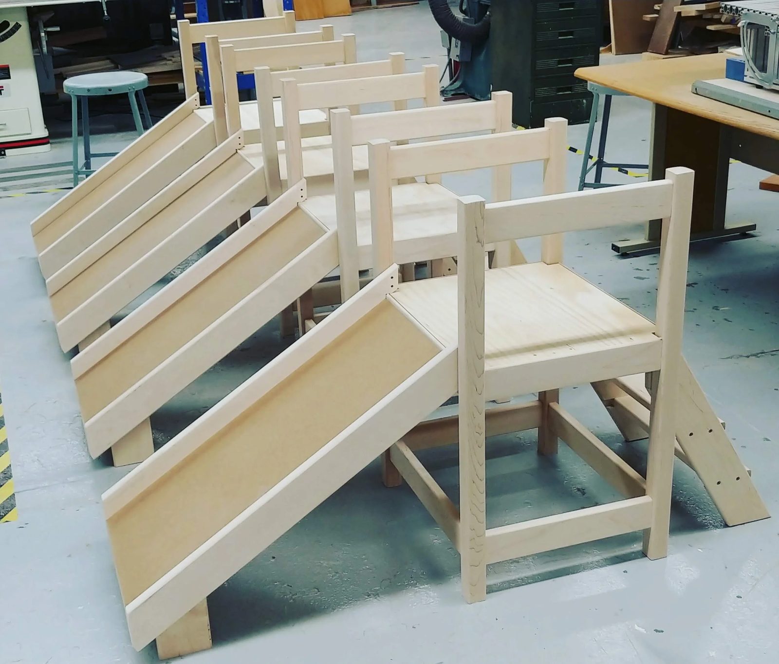 A handmade wooden toy