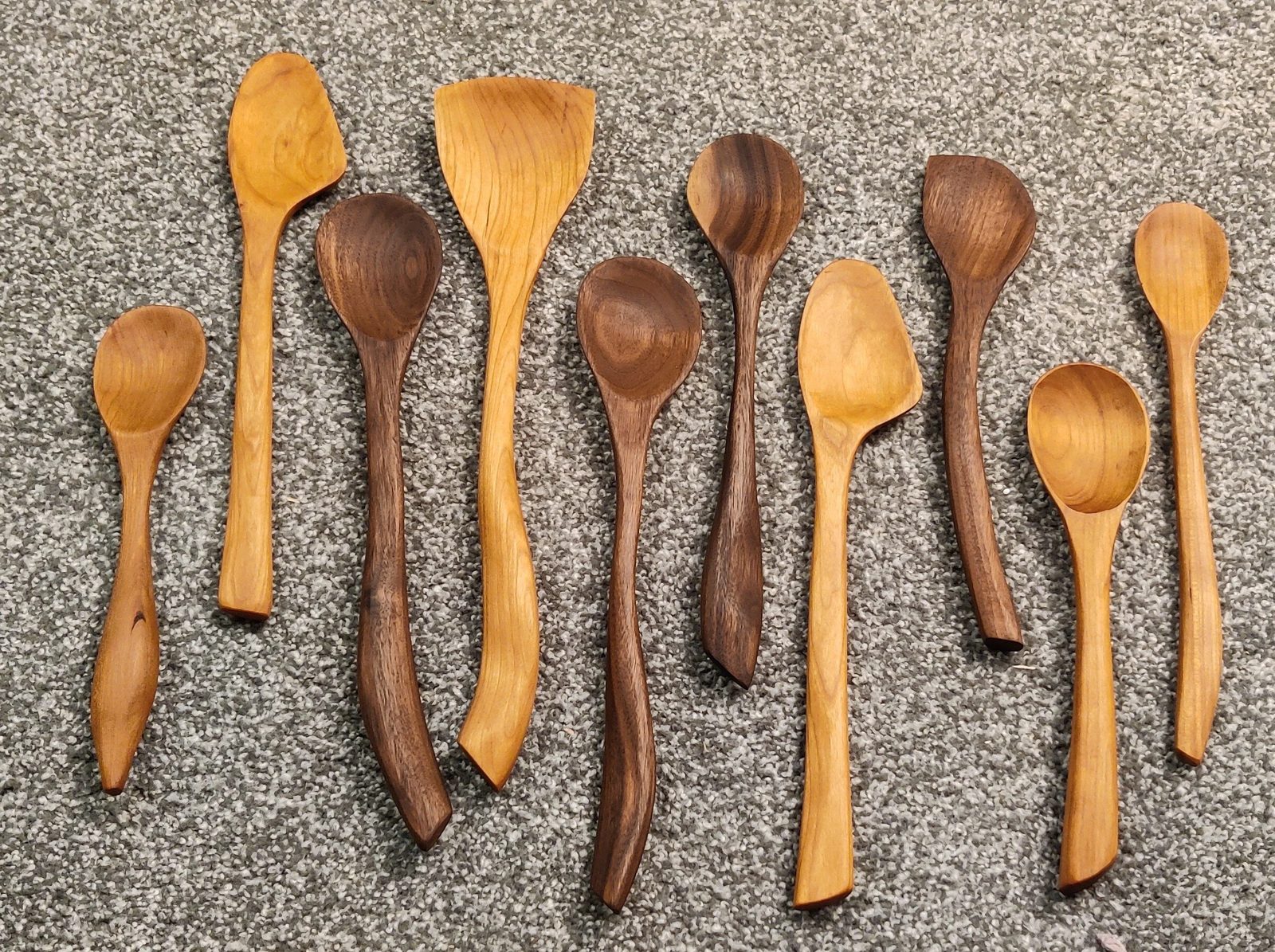 Hand-carved wooden spoons from the workshop